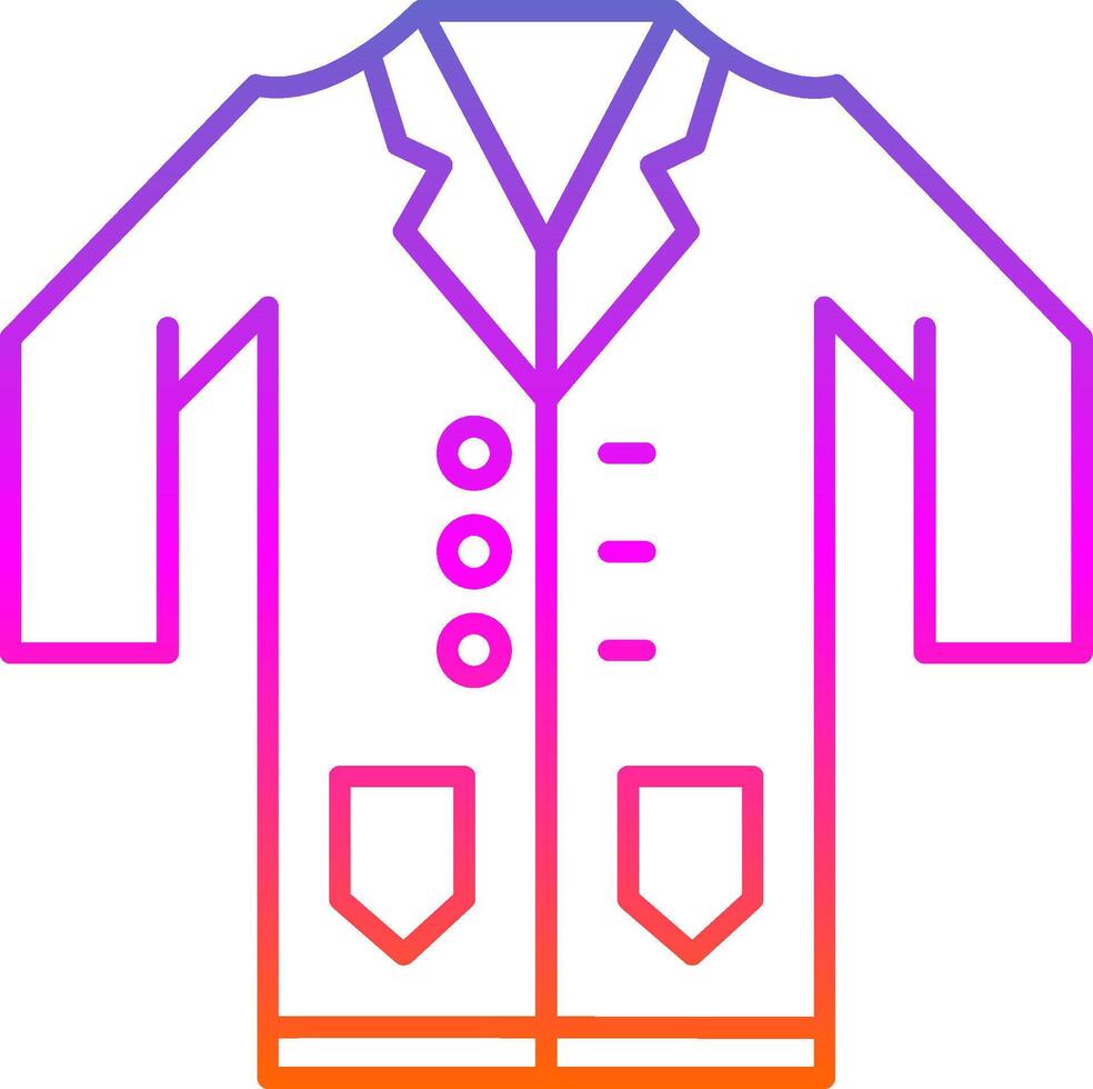 Lab Coat Line Gradient Icon vector
