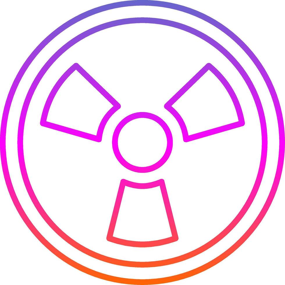 Nuclear Line Gradient Icon vector