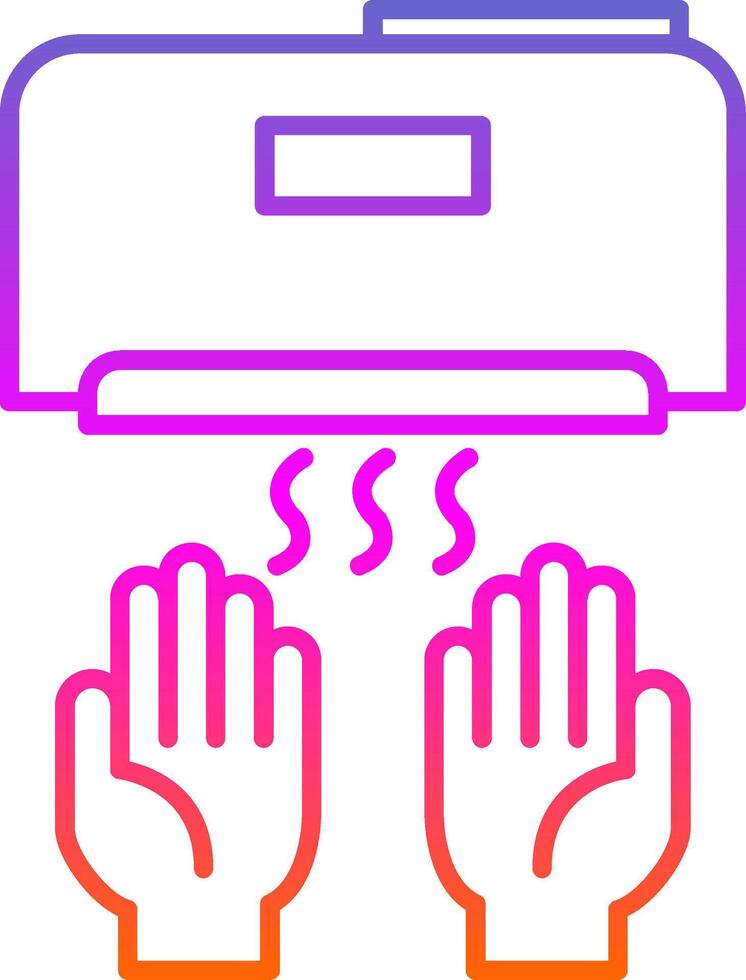 Hand Dryer Line Gradient Icon vector
