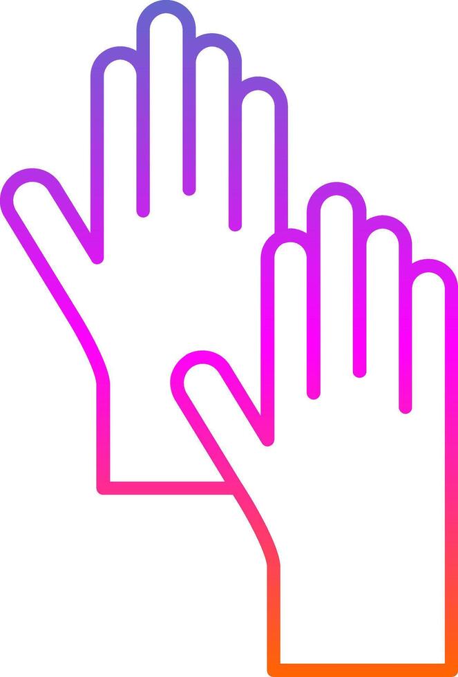 Cleaning Gloves Line Gradient Icon vector