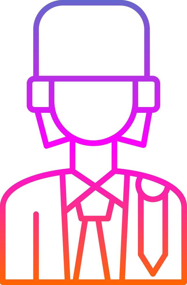 Lawyer Line Gradient Icon vector