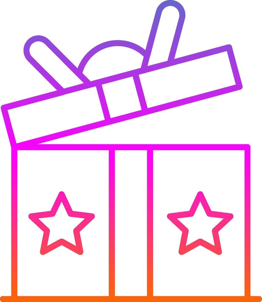 icono de gradiente de línea de regalo vector