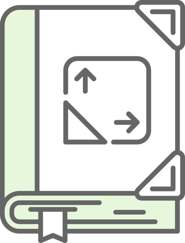 Trigonometry Green Light Fillay Icon vector