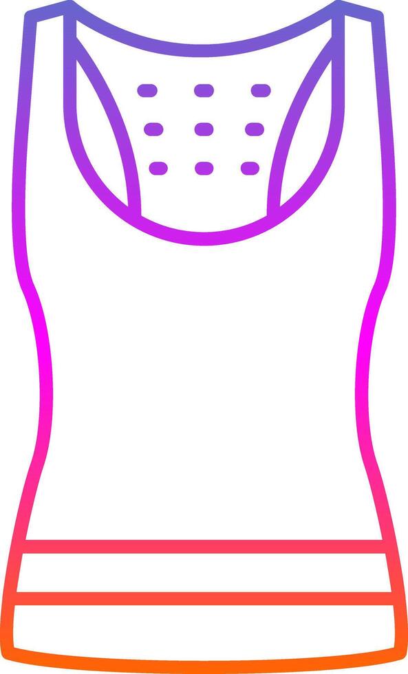 Tank Top Line Gradient Icon vector