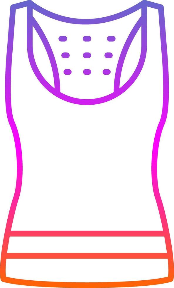 Tank Top Line Gradient Icon vector