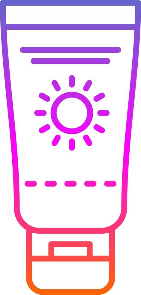 Sunscreen Line Gradient Icon vector