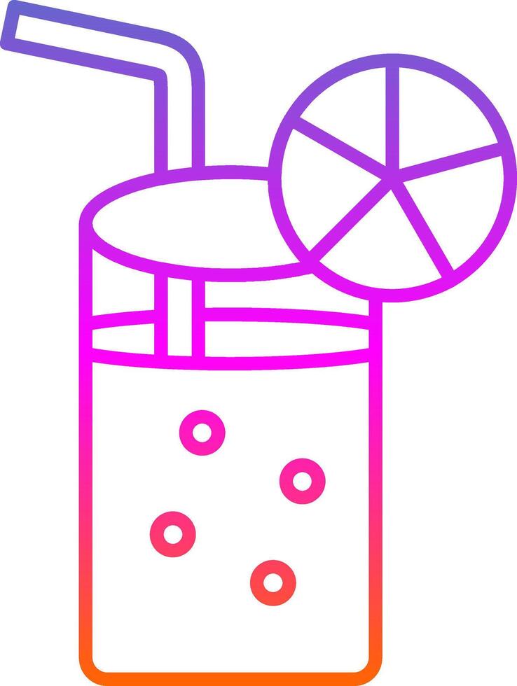 Lemonade Line Gradient Icon vector