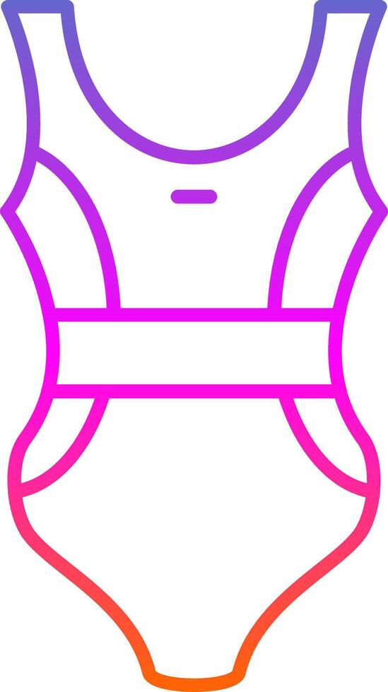 Swimsuit Line Gradient Icon vector