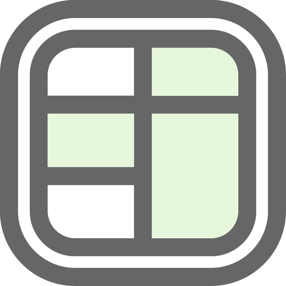 Layout Green Light Fillay Icon vector