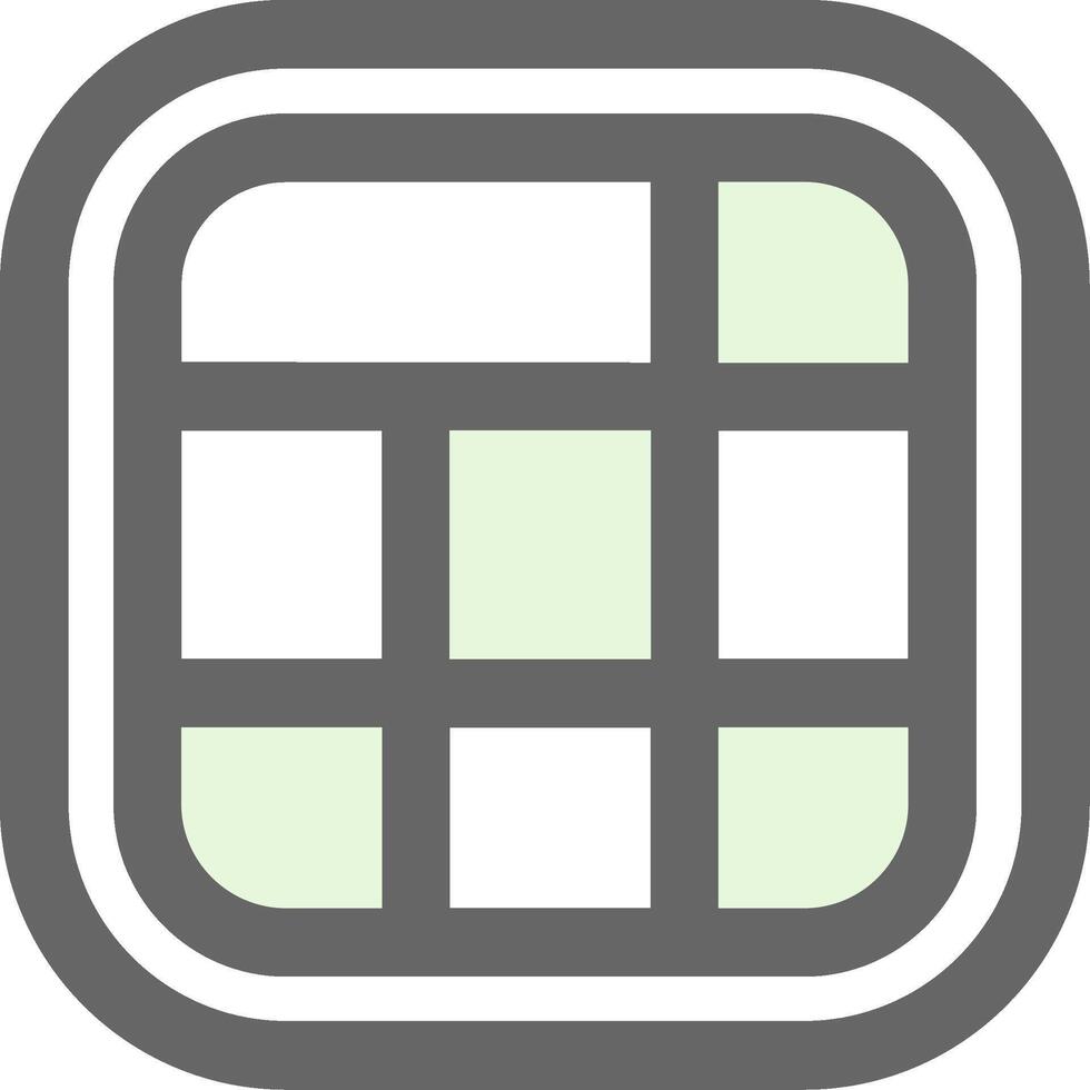 Layout Green Light Fillay Icon vector