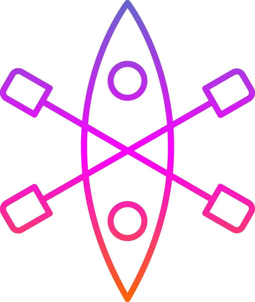 Kayak Line Gradient Icon vector