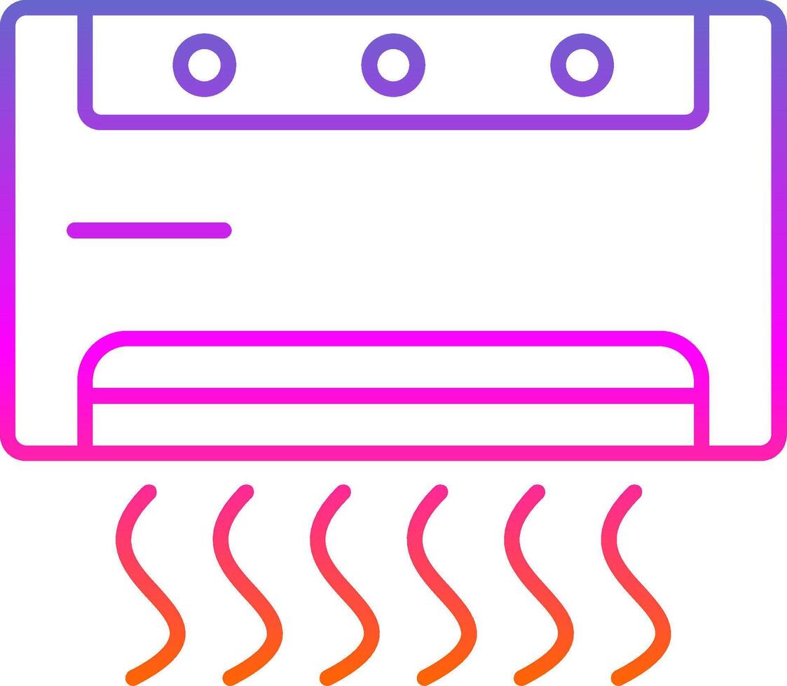 Air Conditioner Line Gradient Icon vector