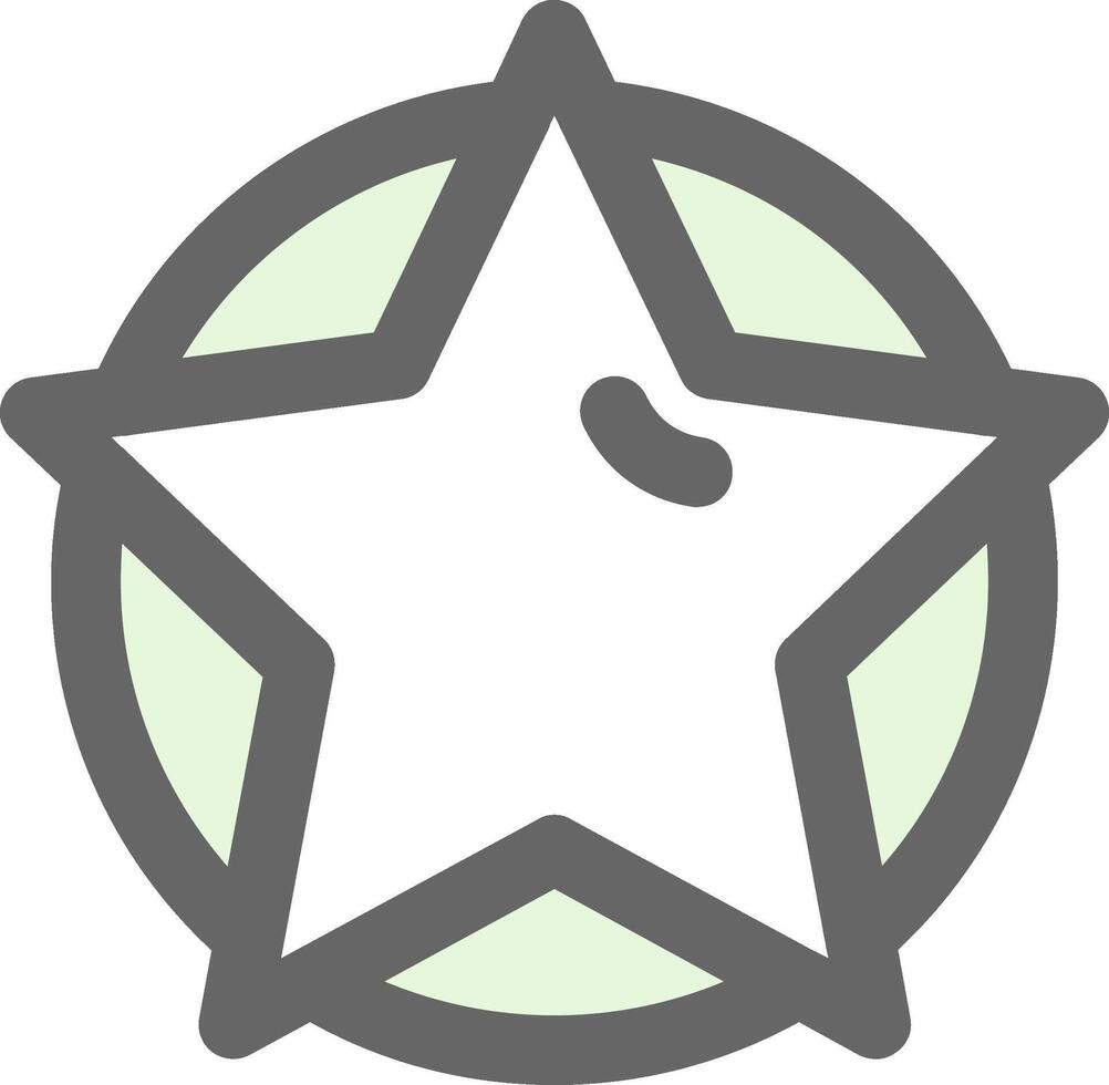 Star Green Light Fillay Icon vector