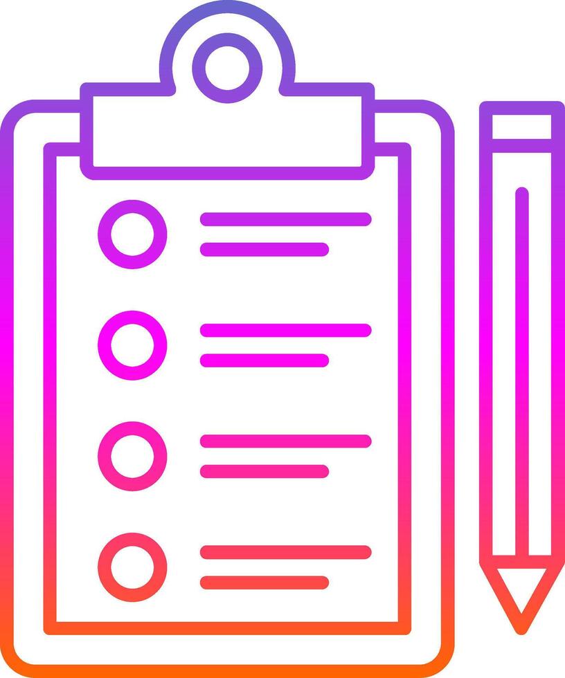 Test Line Gradient Icon vector