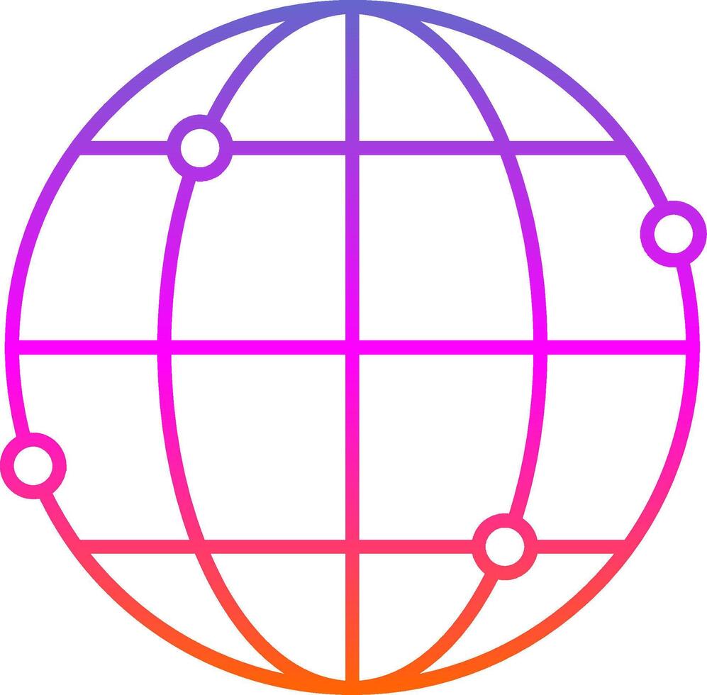 World Line Gradient Icon vector