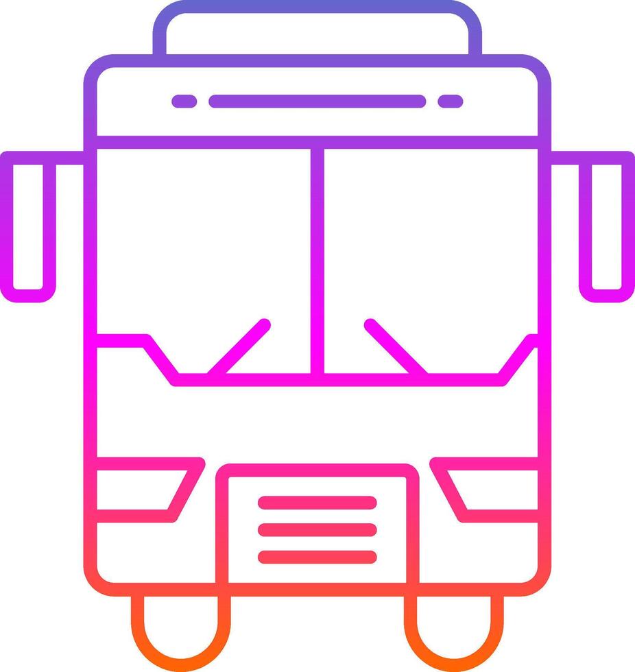 icono de gradiente de línea de autobús vector