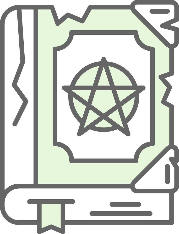 Magic book Green Light Fillay Icon vector