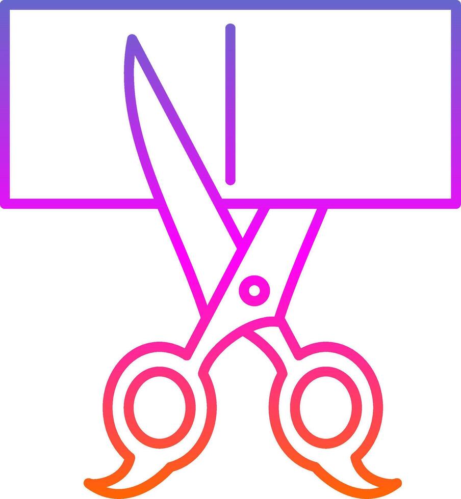 Scissors Line Gradient Icon vector