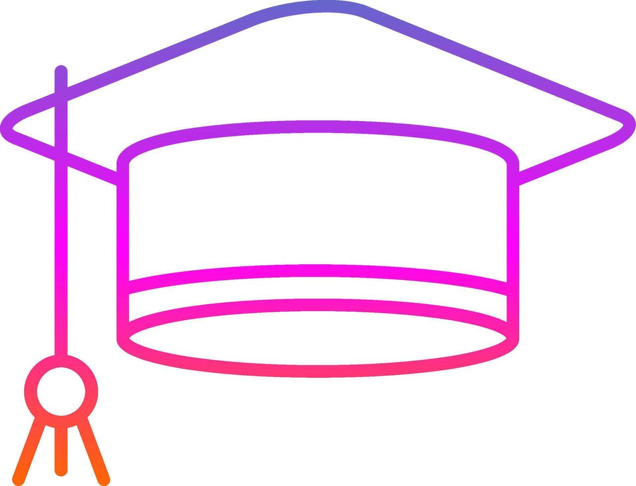 Mortarboard Line Gradient Icon vector