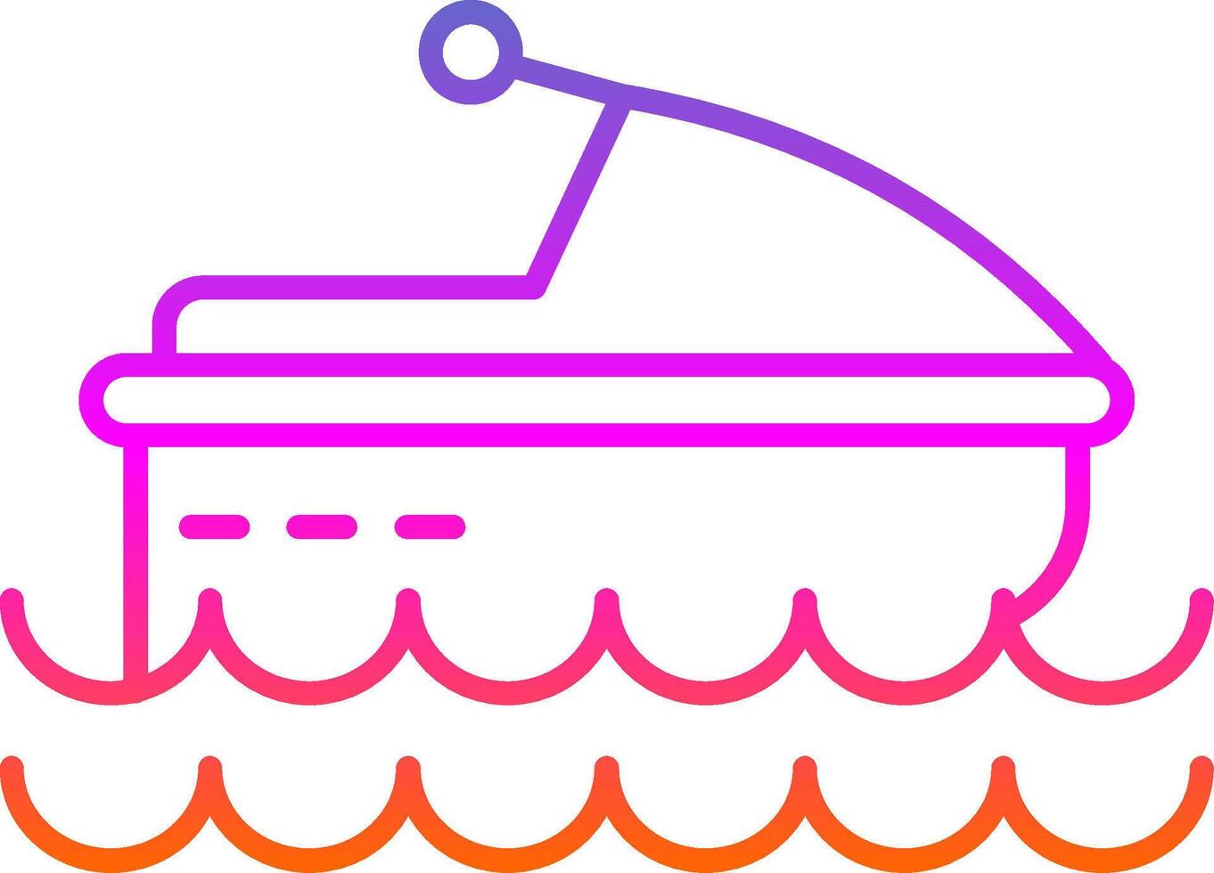 Jet Ski Line Gradient Icon vector