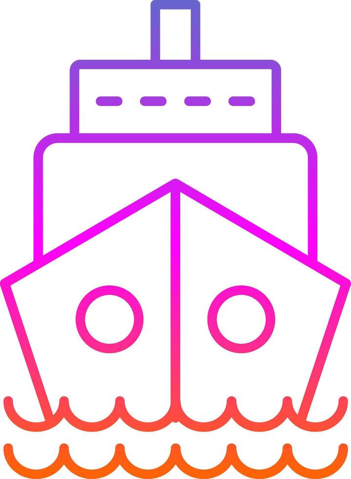 Ship Line Gradient Icon vector