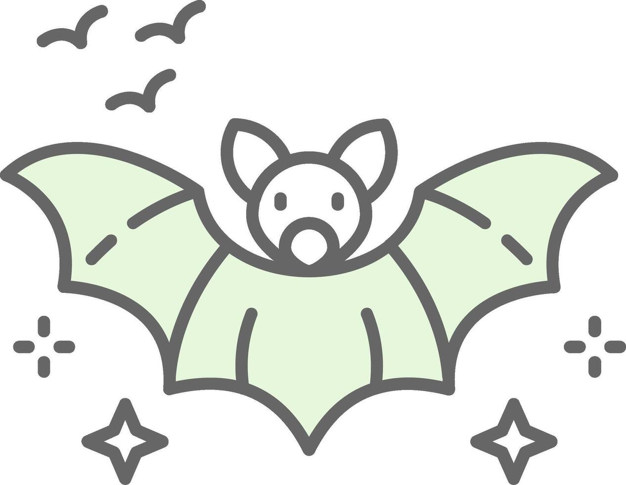 Bat Green Light Fillay Icon vector