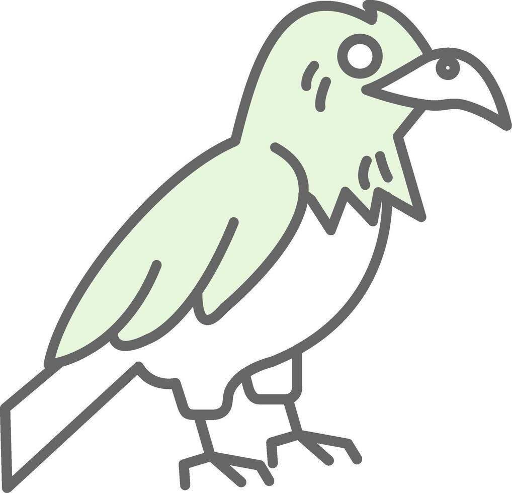 cuervo verde ligero relleno icono vector