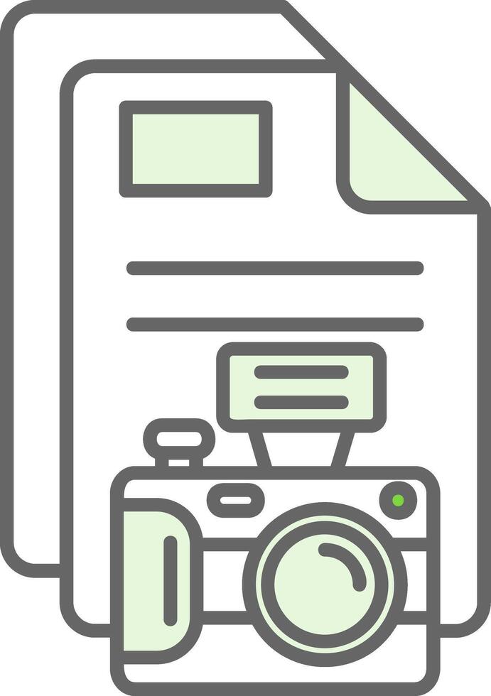 Picture Green Light Fillay Icon vector