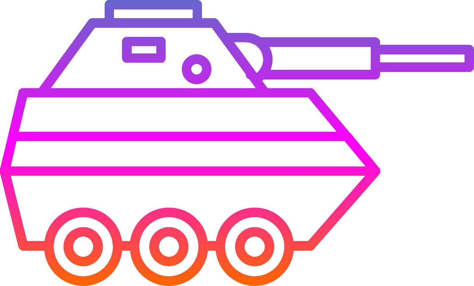 infantería camioneta línea degradado icono vector