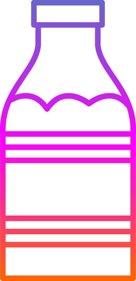 Milk Bottle Line Gradient Icon vector