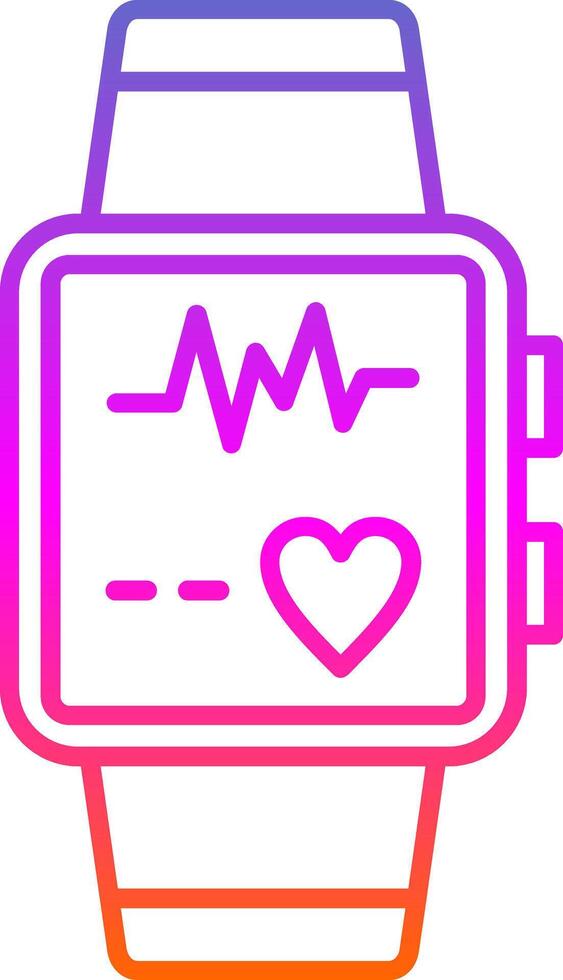 Smart Watch Line Gradient Icon vector