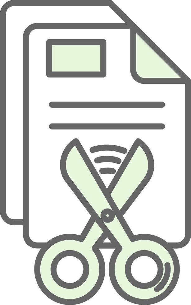 Cut Green Light Fillay Icon vector