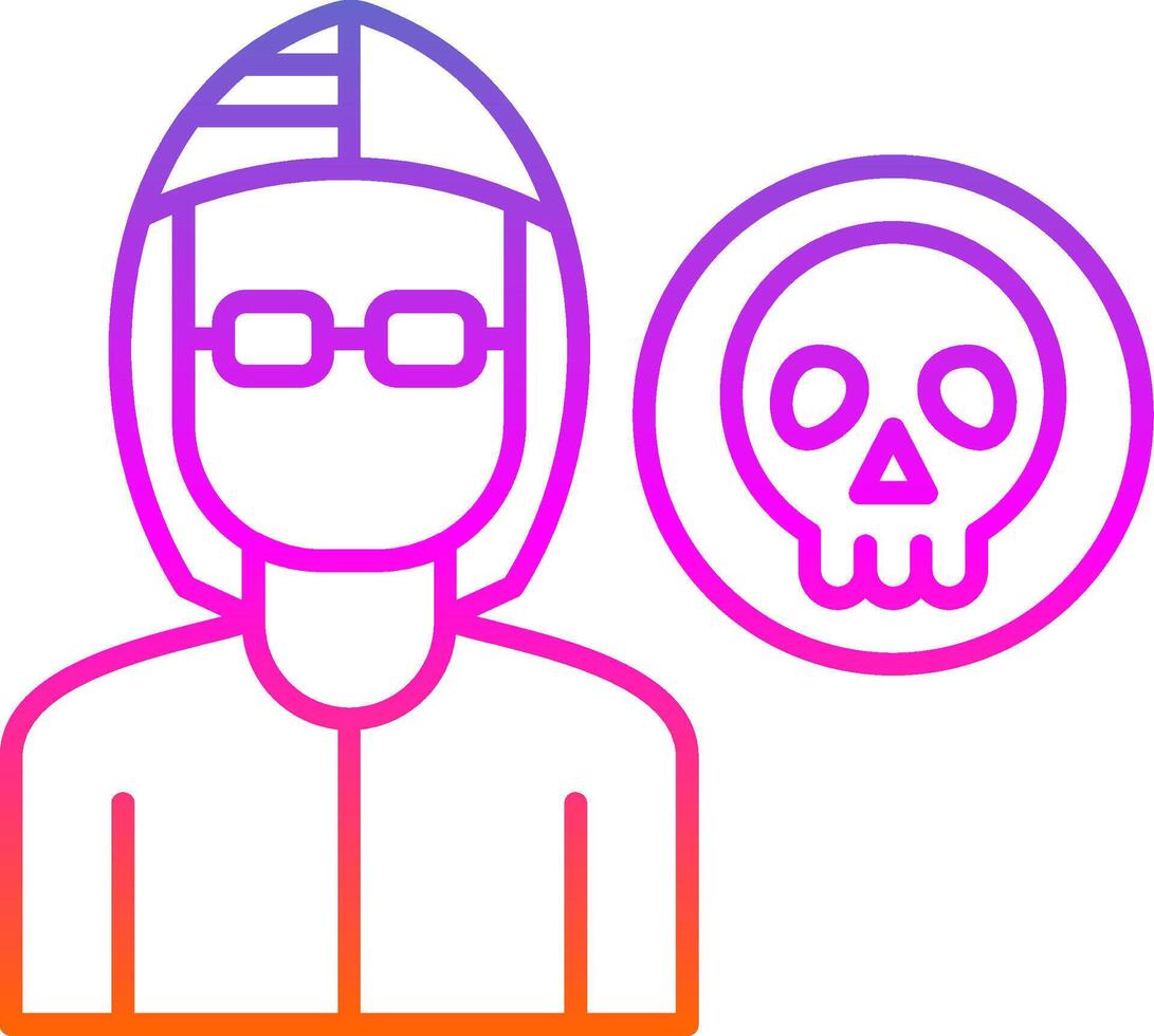 Robber Line Gradient Icon vector