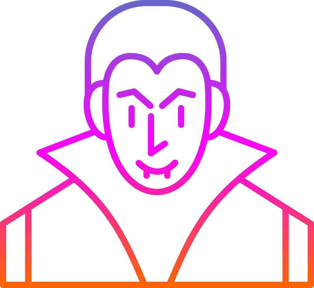 Evil Line Gradient Icon vector