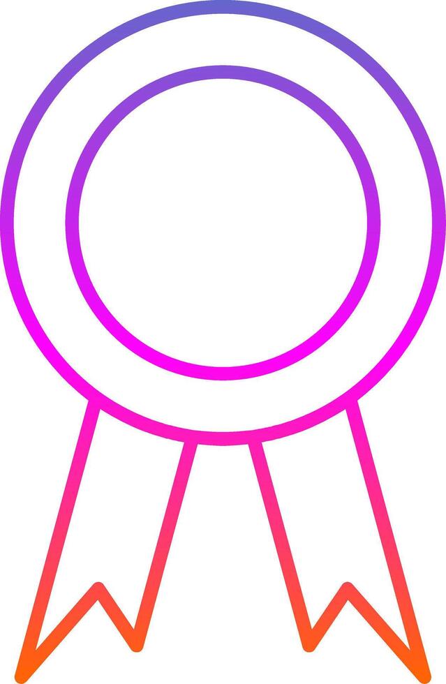 Award Line Gradient Icon vector