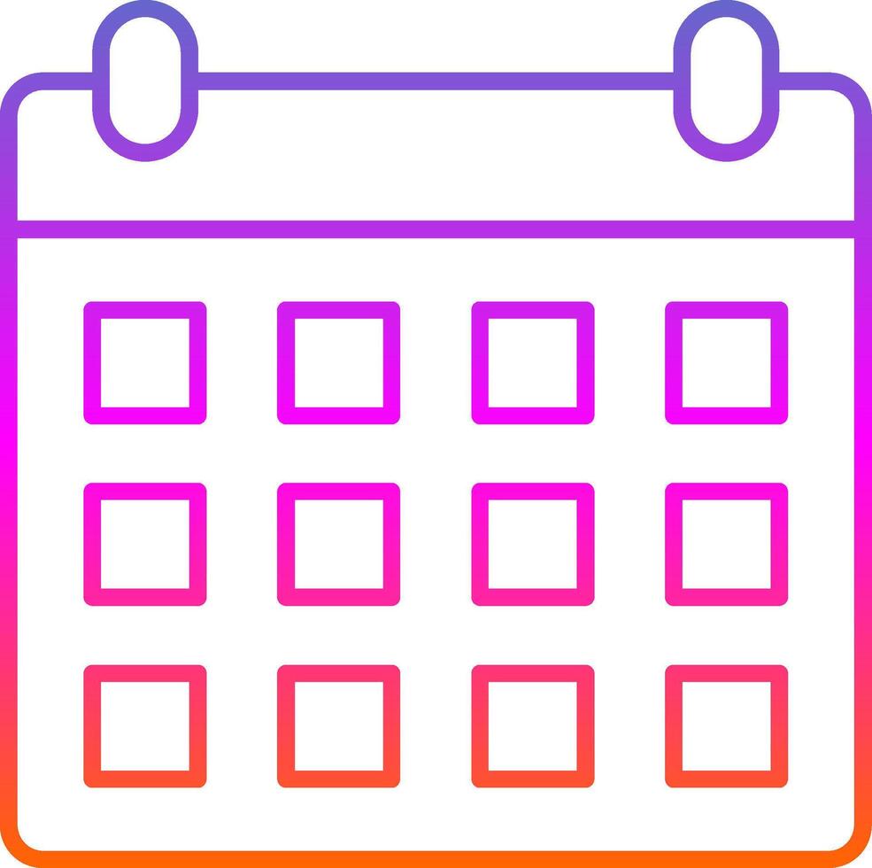 Schedule Line Gradient Icon vector