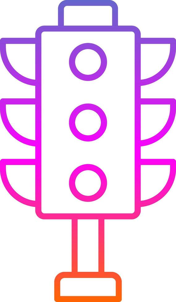 Traffic Lights Line Gradient Icon vector