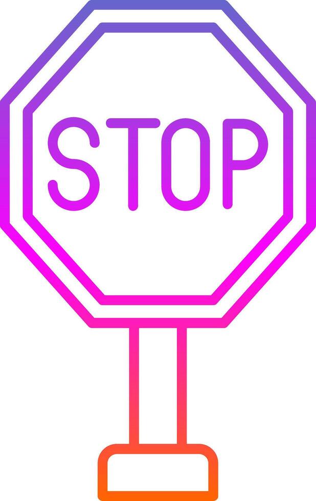 Stop Line Gradient Icon vector