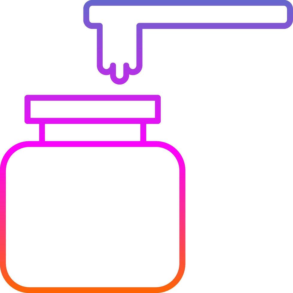 Wax Line Gradient Icon vector