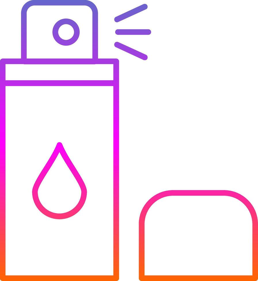 Spray Line Gradient Icon vector