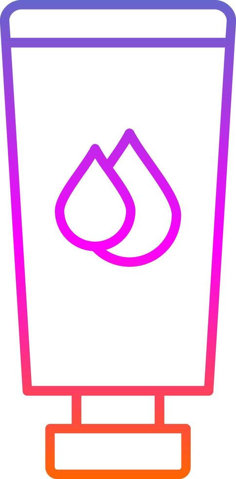 Body Lotion Line Gradient Icon vector