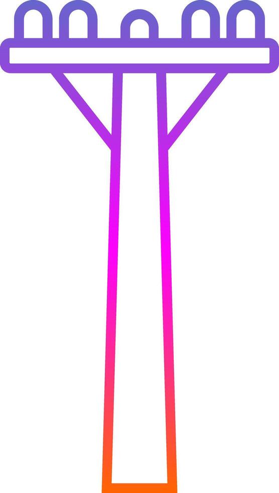 Pole Line Gradient Icon vector