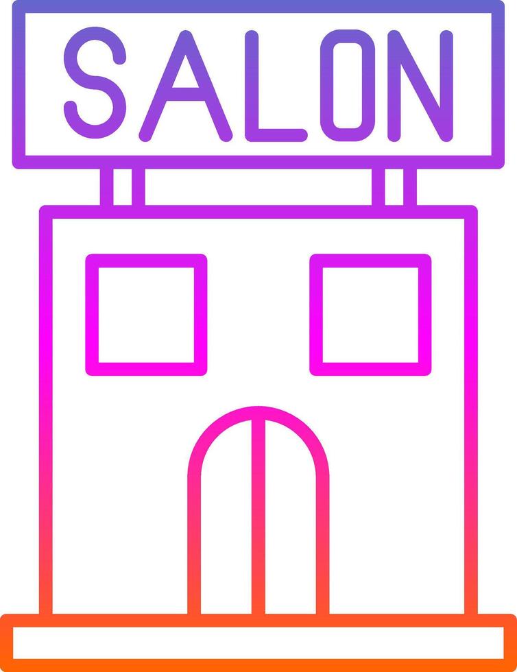 salón línea degradado icono vector