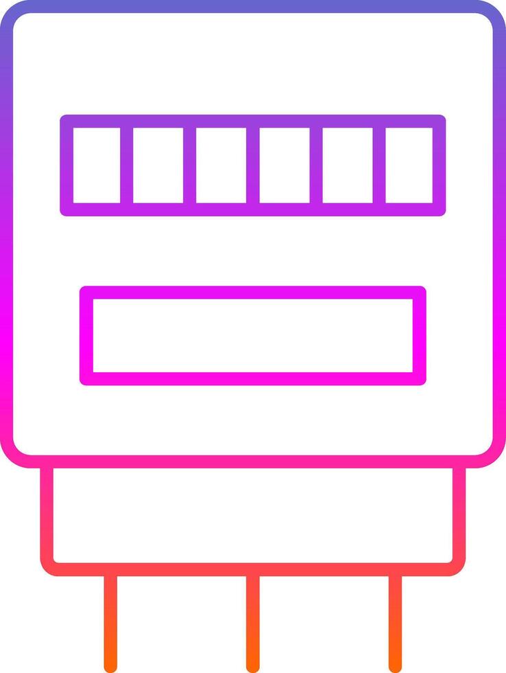 Electric Counter Line Gradient Icon vector