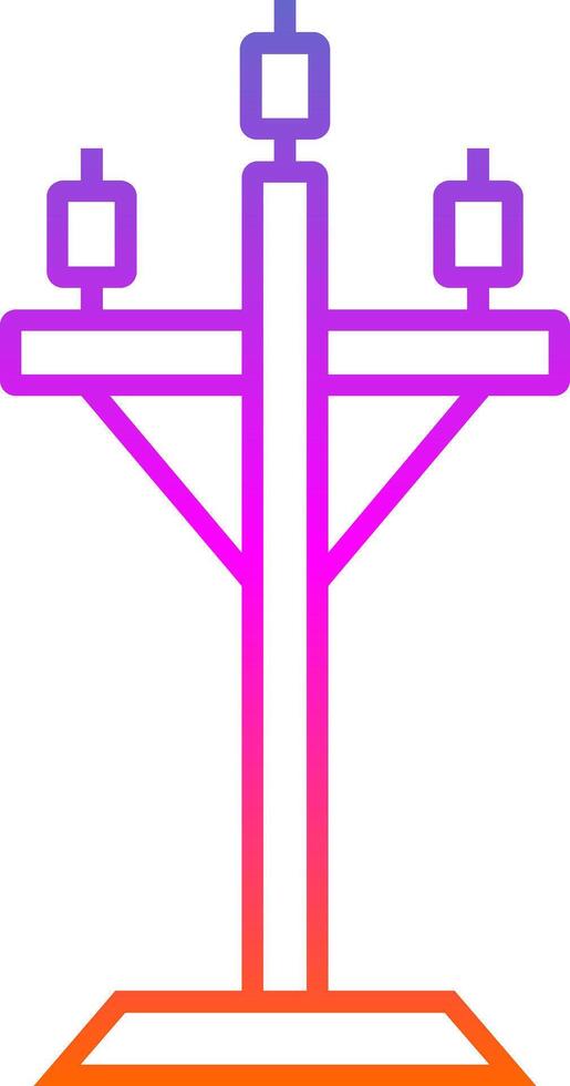 High Voltage Line Gradient Icon vector