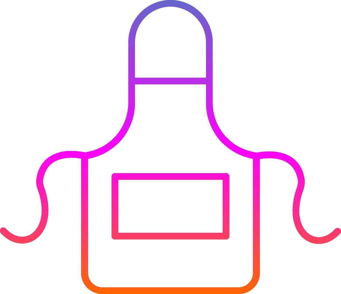 Apron Line Gradient Icon vector