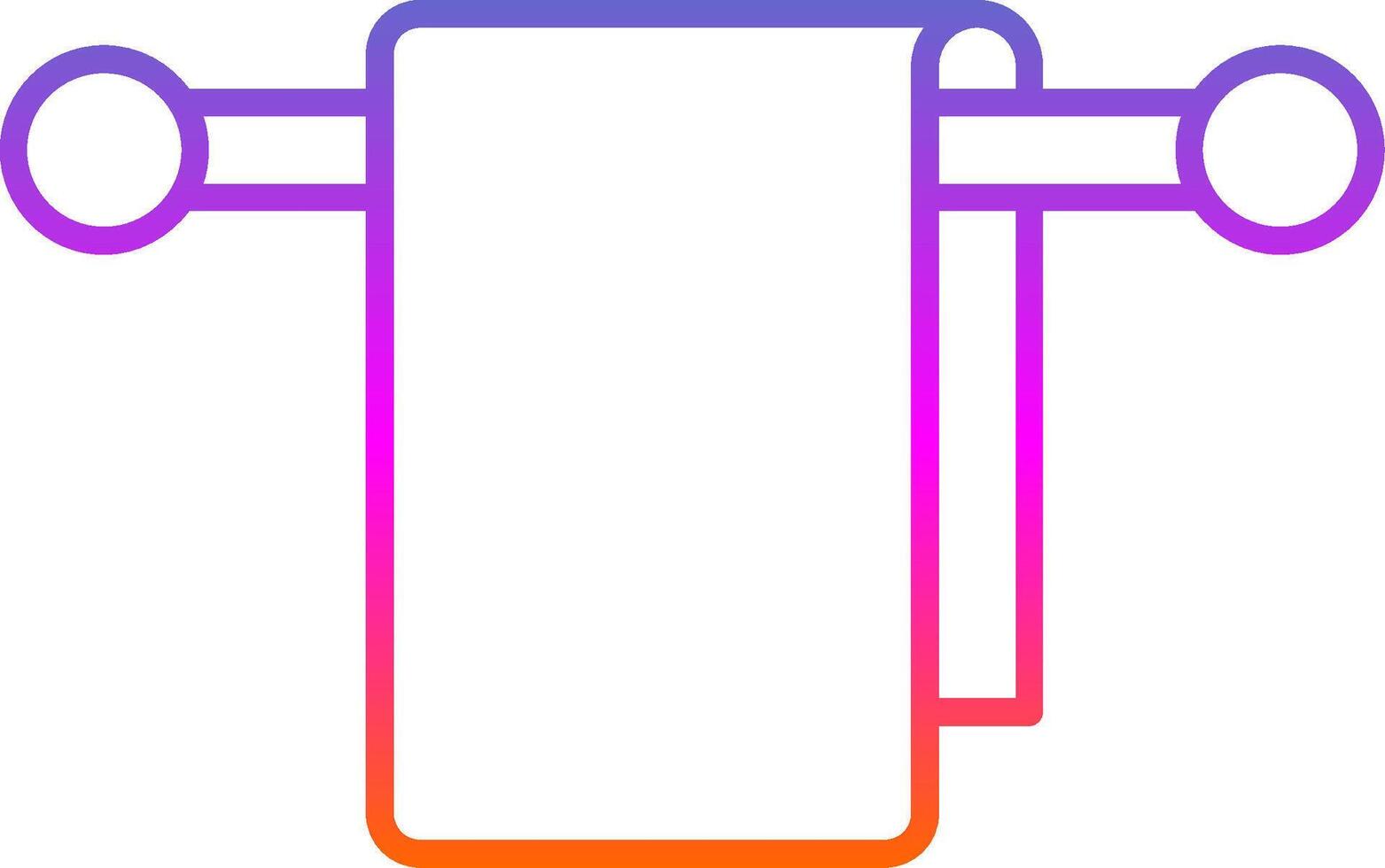 icono de gradiente de línea de colgador de toallas vector