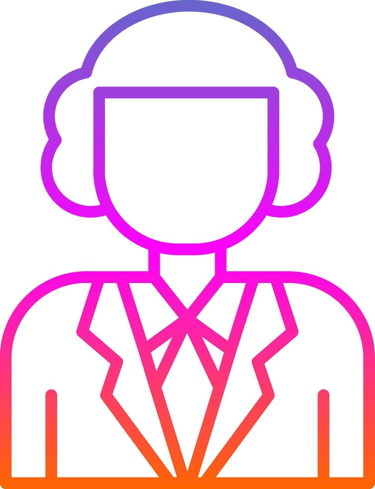Judge Line Gradient Icon vector