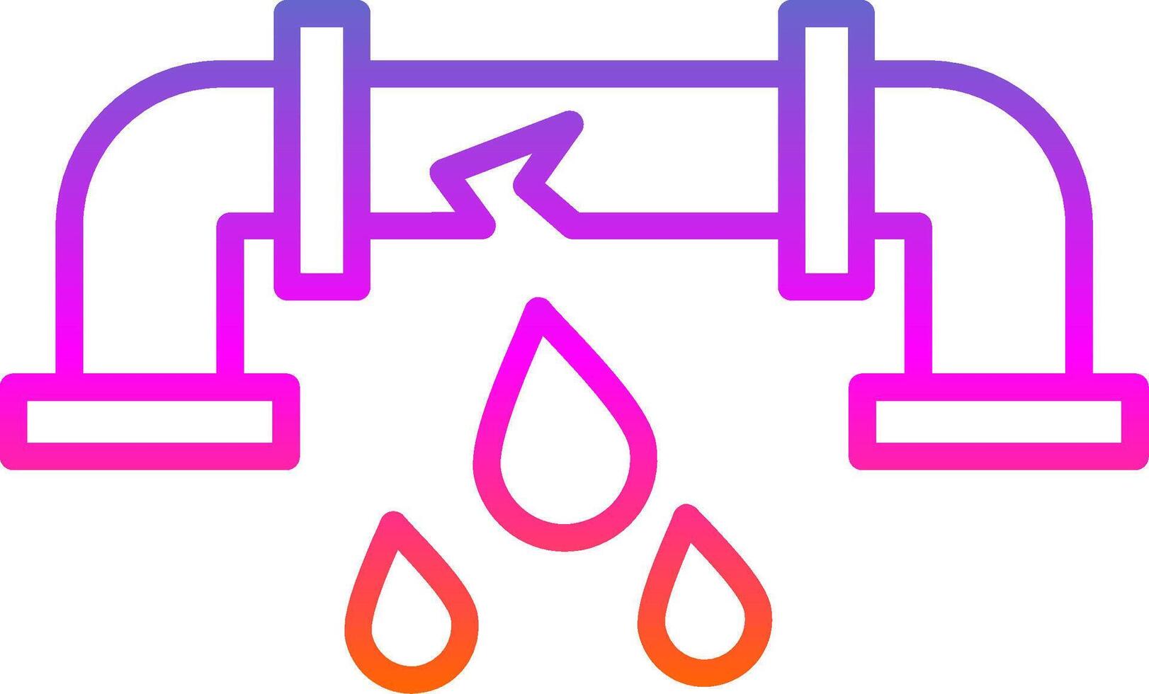 Leakage Line Gradient Icon vector