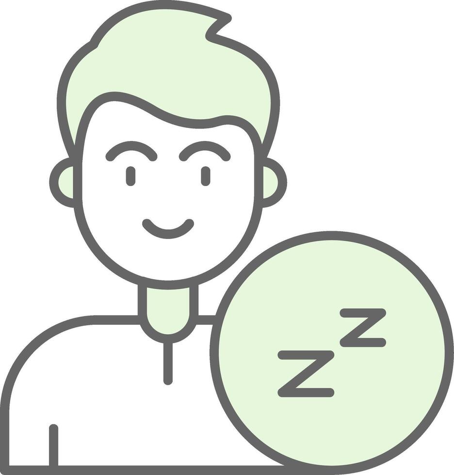 Sleep Green Light Fillay Icon vector